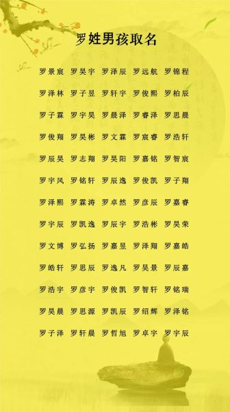 罗姓宝宝起名大全_罗姓男孩女孩名字怎么取