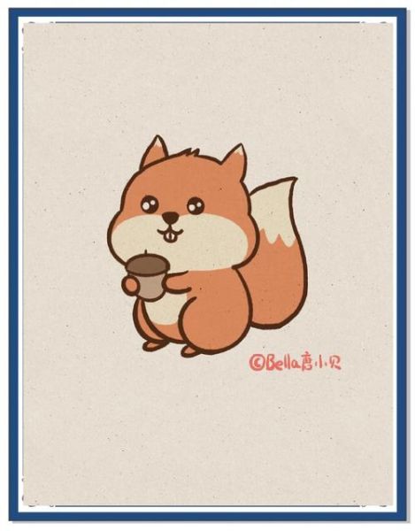 松鼠画画图片大全_松鼠简笔画怎么画