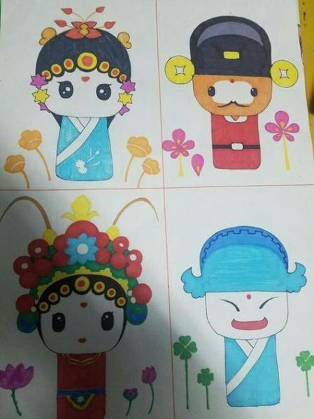 儿童画脸谱图片大全_如何教孩子画京剧脸谱