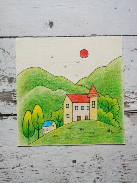 风景简笔画怎么画_风景简笔画大全图片