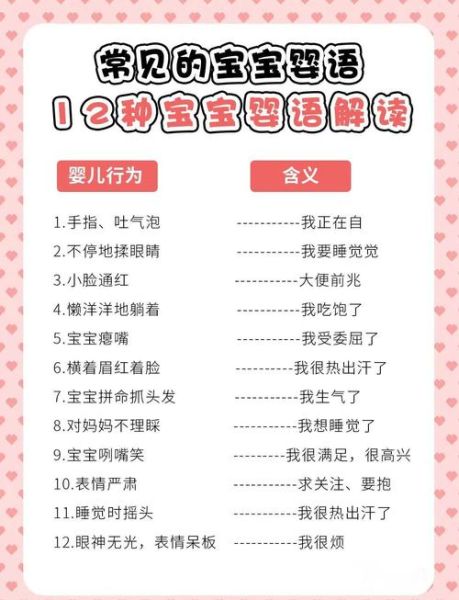 宝宝婴语是什么意思_如何听懂宝宝婴语