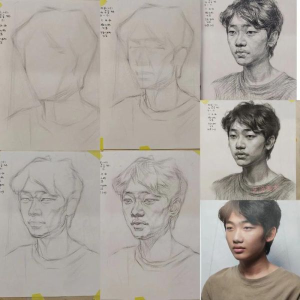 素描头像图片大全_初学者如何临摹