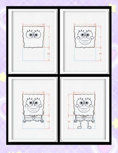 怎么画海绵宝宝_海绵宝宝简笔画步骤