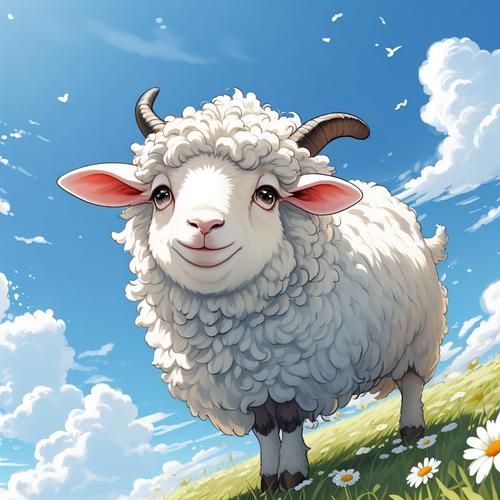 绵羊卡通图片大全可爱_怎么画才萌